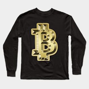 Golden Bitcoin Long Sleeve T-Shirt